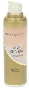 MAKE-UP MAX FACTOR, AGE RENEW FOUNDATION NO 45 WARM ALMOND