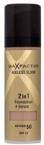 MAKE-UP MAX FACTOR AGELESS ELIXIR 2 IN 1 FOUNDATION + SERUM NO 50 NATURAL