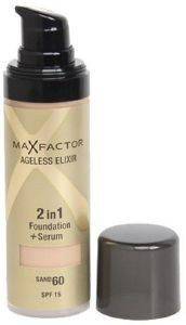 MAKE-UP MAX FACTOR AGELESS ELIXIR 2 IN 1 FOUNDATION + SERUM NO 60 SAND MAKE-UP MAX FACTOR AGELESS ELIXIR 2 IN 1 FOUNDATION + SERUM NO 60 SAND