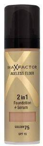 MAKE-UP MAX FACTOR AGELESS ELIXIR 2 IN 1 FOUNDATION + SERUM NO 75 GOLDEN