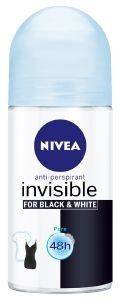  ROLL-ON NIVEA DEO BLACK & WHITE PURE INVISIBLE  50ML