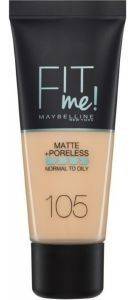 MAKE UP MAYBELLINE FIT ME MATTE AND PORELESS FOUNDATION 105 NATURAL IVORY (30ML MAKE UP MAYBELLINE FIT ME MATTE AND PORELESS FOUNDATION 105 NATURAL IVORY (30ML