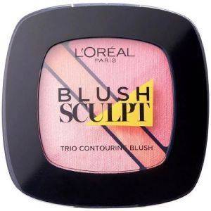 ΡΟΥΖ L&#039;OREAL INFALLIBLE BLUSH SCULPT TRIO CONTOURING 201 SOFT ROSY