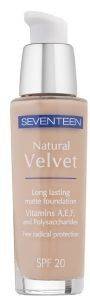 MAKE UP  SEVENTEEN NATURAL VELVET LONGLASTING MATTE FOUNDATION  NO 4 - TRUE BEIGE SPF20 30ML