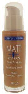 SEVENTEEN MAKE UP SEVENTEEN MATT PLUS LIQUID FOUNDATION 08 MEDIUM DARK SPF20 30ML