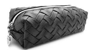 W7 WEAVED SLIM COSMETICS CASE - SILVER  20�15CM