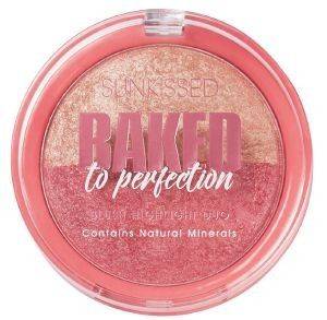 HIGHLIGHTER SUNKISSED BAKED TO PERFECTION BLUSH & HIGHLIGHT DUO