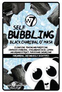 ����� �������� W7 SELF-BUBBLING BLACK CHARCOAL O2 FACE MASK