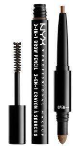 ΜΟΛΥΒI ΦΡΥΔΙΩΝ+ΜΑΣΚΑΡΑ NYX 3 IN 1 BROW PENCIL TAUPE ΜΟΛΥΒI ΦΡΥΔΙΩΝ+ΜΑΣΚΑΡΑ NYX 3 IN 1 BROW PENCIL TAUPE