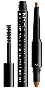 ΜΟΛΥΒI ΦΡΥΔΙΩΝ+ΜΑΣΚΑΡΑ NYX 3 IN 1 BROW PENCIL CARAMEL ΜΟΛΥΒI ΦΡΥΔΙΩΝ+ΜΑΣΚΑΡΑ NYX 3 IN 1 BROW PENCIL CARAMEL