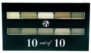 ������ ����� W7 PERFECT 10 EYESHADOW PALETTE - BROWNS 10GR