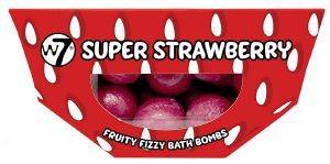 BATH BOMBS W7 FRUITY FIZZY SUPER STRAWBERRY 10 X 10G