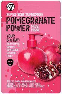   W7 SUPER SKIN SUPERFOOD FACE MASK - POMEGRANATE POWER 18GR