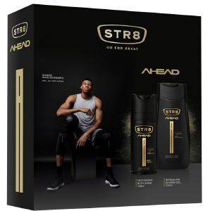   STR8 AHEAD SHOWER GEL 250ML + DEO BODY SPRAY 150ML