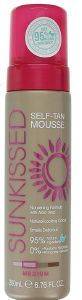 SELF TAN SUNKISSED PROFESSIONAL INSTANT TAN MOUSSE 95% NATURAL INGREDIENTS MEDIUM 200ML