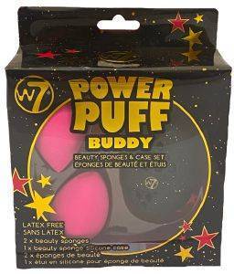 POWER PUFF W7 BUDDY BEAUTY SPONGE & CASE SET POWER PUFF W7 BUDDY BEAUTY SPONGE & CASE SET