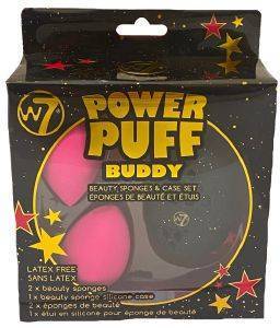 POWER PUFF W7 BUDDY BEAUTY SPONGE & CASE SET