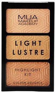 MUA LIGHT LUSTRE TRIO HIGHLIGHT GOLDEN DELIGHTS