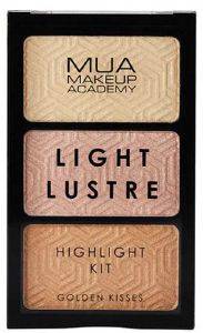 MUA LIGHT LUSTRE TRIO HIGHLIGHT GOLDEN KISSES