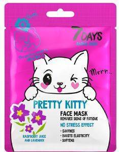   7 DAYS ANIMAL PRETTY KITTY SHEET MASK 28G