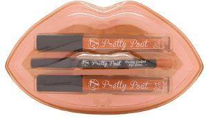 ��� ����� W7 PRETTY POUT LIP KIT SET - SWEETHEART