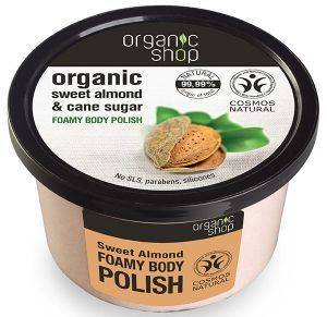  SCRUB ORGANIC SHOP FOAMY BODY POLISH SWEET ALMOND 250 ML