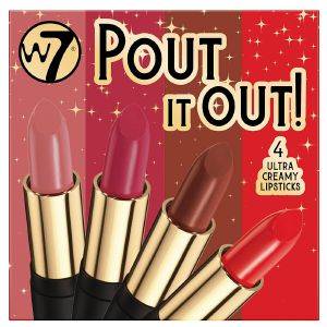 ΣΕΤ ΔΩΡΟΥ W7 POUT IT OUT LIPSTICK GIFT SET 4ΤΜΧ ΣΕΤ ΔΩΡΟΥ W7 POUT IT OUT LIPSTICK GIFT SET 4ΤΜΧ