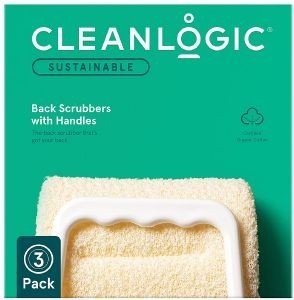CLEANLOGIC ΣΦΟΥΓΓΑΡΙ CLEANLOGIC SUSTAINABLE BACK SCRUBBER WITH HANDLES 3TMX