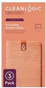   CLEANLOGIC BATH AND BODY EXFOLIATING STRETCH CLOTHS