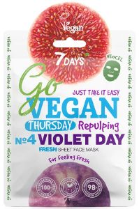 7DAYS ΜΑΣΚΑ ΠΡΟΣΩΠΟΥ 7DAYS GOVEGAN VIOLET DAY MASK 25G