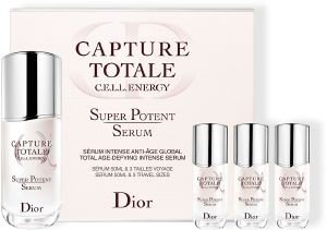 CAPTURE TOTALE TOTAL AGE-DEFYING INTENSE SERUM 50 ML BOTTLE & THREE TRAVEL-SIZE SERUMS