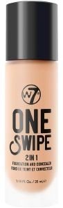 MAKE UP W7 ONE SWIPE 2-IN-1 FOUNDATION & CONCEALER NATURAL BEIGE 35ML MAKE UP W7 ONE SWIPE 2-IN-1 FOUNDATION & CONCEALER NATURAL BEIGE 35ML