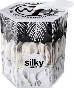 HAIR SCRUNCHIES W7 SILKY KNOTS SILVER GIFT SET (3���)