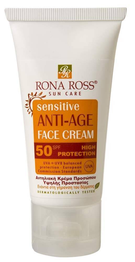 ΑΝΤΗΛΙΑΚΗ ΚΡΕΜΑ RONA ROSS, SENSITIVE ANTIAGE ΜΕ SPF 50