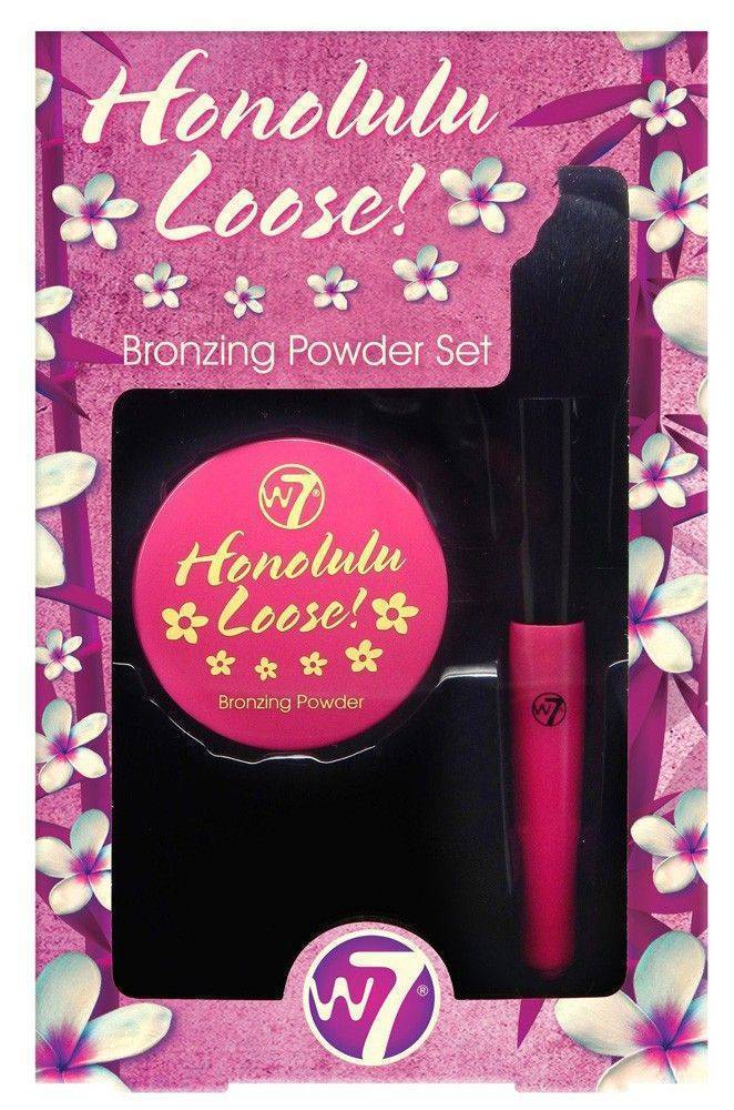 ΣΕΤ ΜΑΚΙΓΙΑΖ W7 HONOLULU LOOSE BRONZING POWDER + CONTOUR BRUSH (2ΤΜΧ)