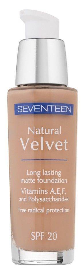 SEVENTEEN MAKE UP SEVENTEEN NATURAL VELVET LONGLASTING MATTE FOUNDATION NO 80 - TAN SPF20 30ML