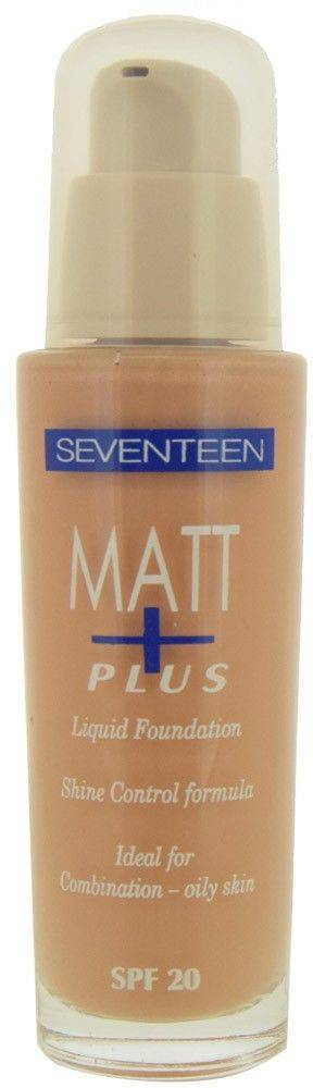 SEVENTEEN MAKE UP SEVENTEEN MATT PLUS LIQUID FOUNDATION 06 CARAMEL SPF20 30ML