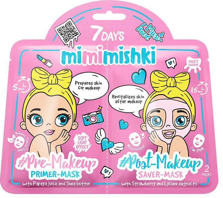 7DAYS MIMIMISHKI PRE - POST 7 DAYS MAKEUP PINK 25GR/25GR
