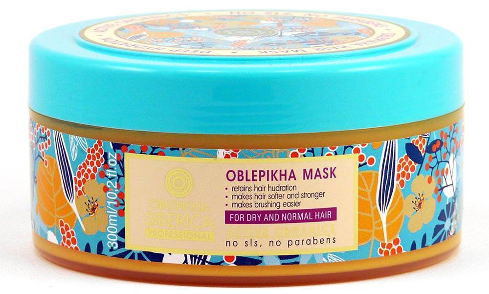 NATURA SIBERICA ΜΑΣΚΑ ΜΑΛΛΙΩΝ NATURA SIBERICA OBLEPIKHA FOR DRY AND NORMAL HAIR 300ML