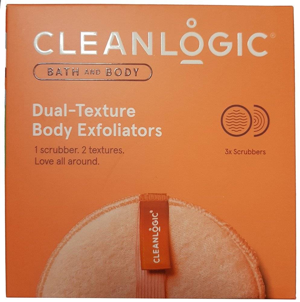 ΣΦΟΥΓΓΑΡΙ CLEANLOGIC BATH - BODY DUAL-TEXTURE BODY EXFOLIATORS 3TMX