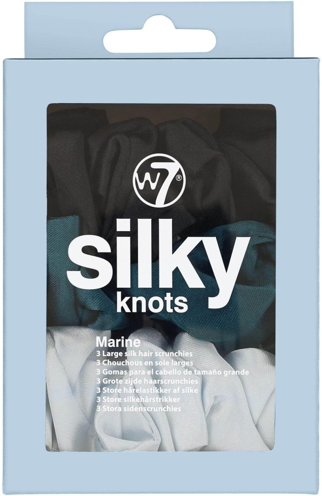 W7 HAIR SCRUNCHIES W7 SILKY KNOTS 3ΤΜΧ MARINE