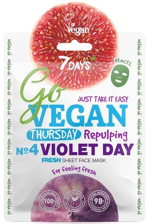 7DAYS ΜΑΣΚΑ ΠΡΟΣΩΠΟΥ 7DAYS GOVEGAN VIOLET DAY MASK 25G