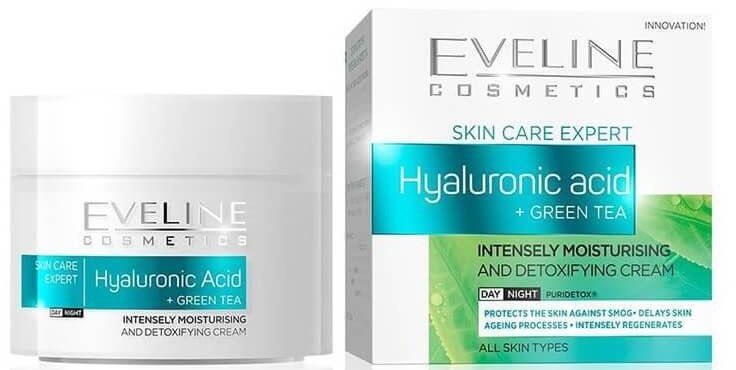 EVELINE COSMETICS ΚΡΕΜΑ ΠΡΟΣΩΠΟΥ EVELINE HYALURONIC ACID GREEN TEA (50ML)