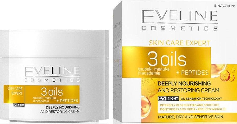 ΚΡΕΜΑ ΠΡΟΣΩΠΟΥ EVELINE 3 OILS PEPTIDES (50ML)