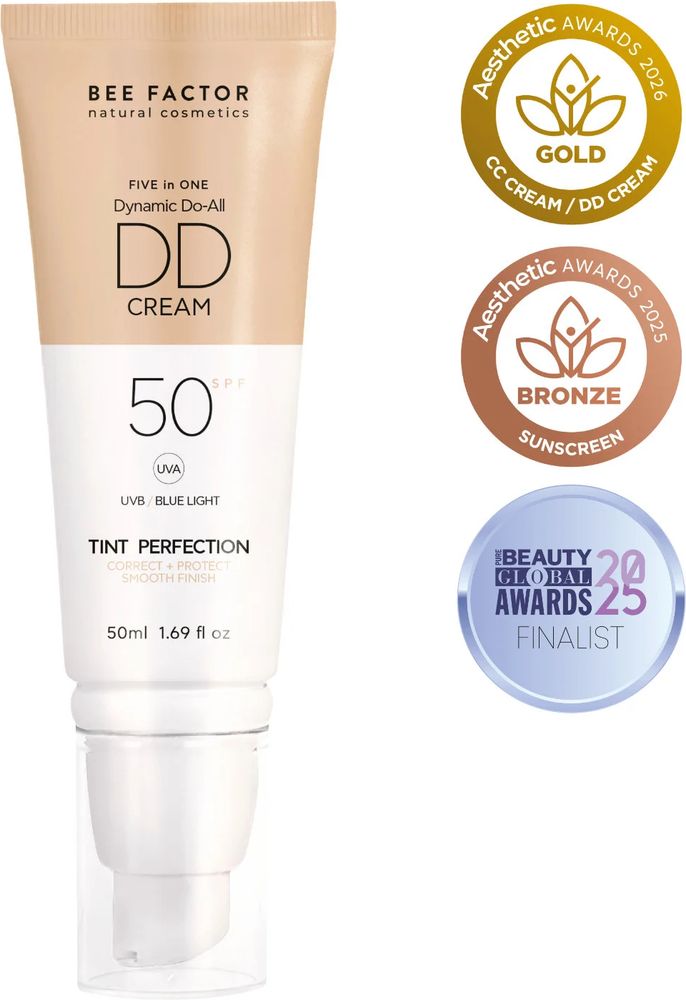 DD ΚΡΕΜΑ ΠΡΟΣΩΠΟΥ BEE FACTOR ΑΠΟΧΡΩΣΗ 01 5 ΣΕ 1 SPF50 (60ML)