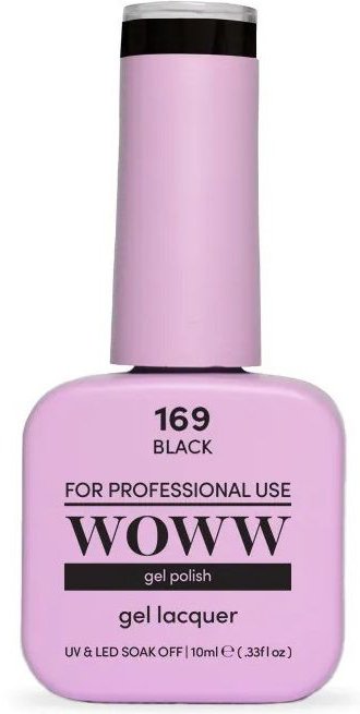WOWW COSMETICS ΗΜΙΜΟΝΙΜΟ ΒΕΡΝΙΚΙ WOWW COSMETICS 169 BLACK (10ML)
