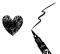 EYELINER W7 LOVE LINE & HEART STAMP BLACK 2,5GR