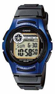   CASIO COLLECTION DIGITAL BLUE RUBBER STRAP W-213-2AVEF