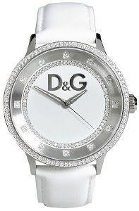    D&G PRIME TIME WHITE LEATHER STRAP