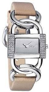   D&G DONNA EXT.CRYSTAL LADIES BEIGE LEATHER STRAP